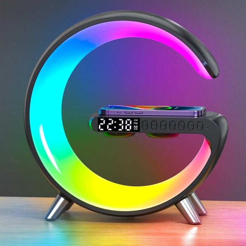Lampa Smart LED RGB cu incarcator Wireless 15W, Roled®