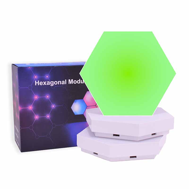 Set 3 panouri luminoase hexagonale, Roled®, Multicolor dimabil, Sincronizare muzicala, Compatibil Alexa si Google assistant, Aplicatie Tuya Wi-Fi APP - Roled
