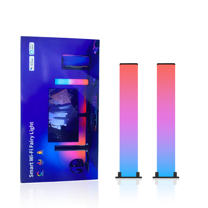 Set Lampi LED Smart Tuya WiFi, Roled®, Sincronizare muzică, Lumina ambientala, Bluetooth