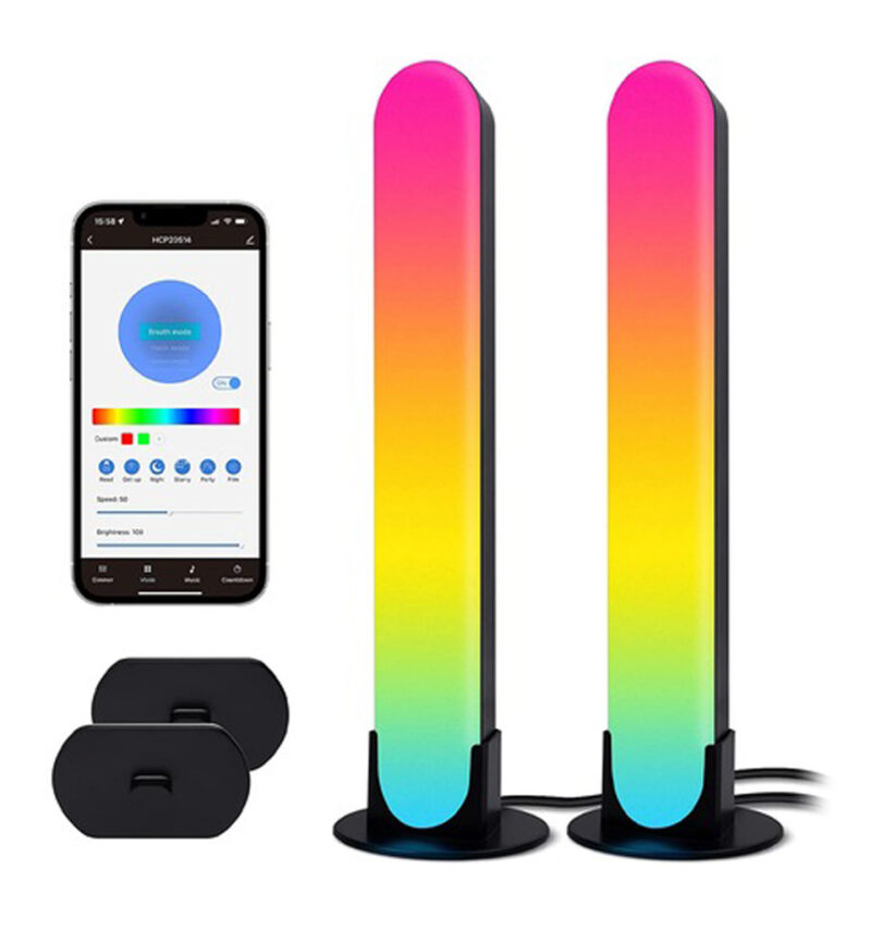 Set Lampi LED Smart, Roled®, Lumina ambientala, Bluetooth, Aplicatie dedicata - imagine 2